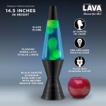 Lava The Original Lamp - 14.5'' Vinyl Record Grooved Base - Classic Liquid Motion Lamp - Yellow and Blue Liquid - Item #2020 (Amazon Exclusive)