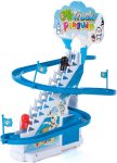 ARSUK Penguin Race Game Toy Playful Musical Roller Coaster Track Playset with Music & LED Flashing Lights On/Off Button for Toddlers and Kids Gift