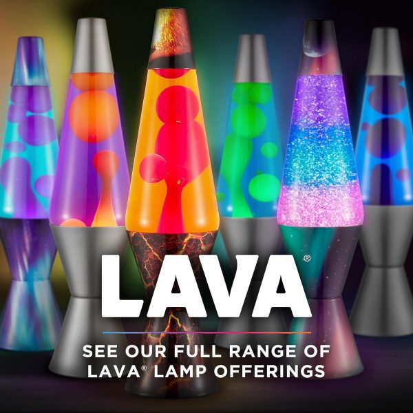 Lava? Lamp - 14.5 Polar Glimmer - The Original Motion Light - Silver Glitter. Multicolor Base and Globe - Item #2048 (Amazon Exclusive)