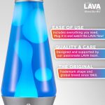 Lava The Original Lamp - 14.5 Gray Stratosphere ?C Retro Rocket Liquid Motion Lamp - White and Blue Liquid - Item #2390 (Amazon Exclusive)
